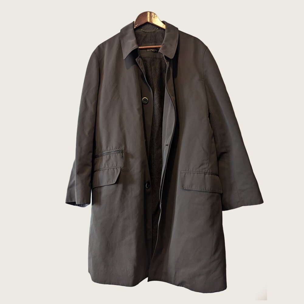 CORNELIANI - Green long overcoat - Sz 58